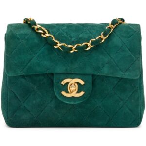 Chanel Vintage Mini Square Flap – Emerald Suede
