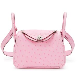 Hermès Mini Lindy 20 – Bubblegum Pink Ostrich
