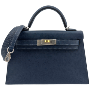 Hermès Mini Kelly 20 II – Bleu de Prusse Epsom with Electrum Hardware